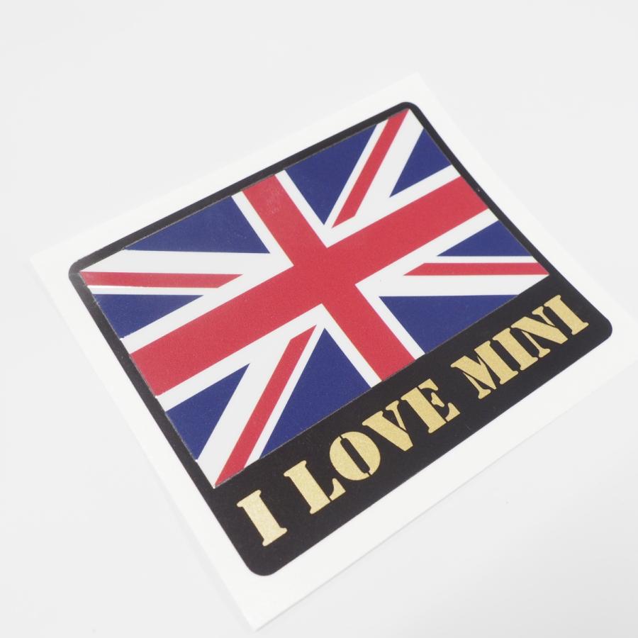 ゴールド色あり）I LOVE MINI ミニクーパ― ユニオンジャック
