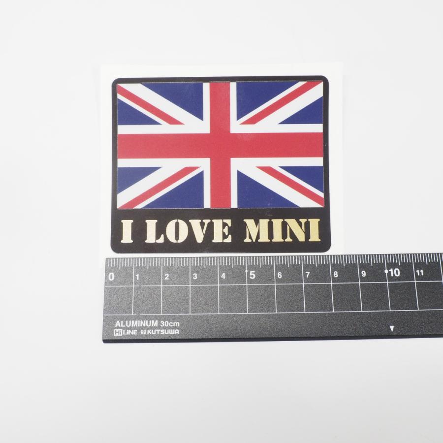 ゴールド色あり）I LOVE MINI ミニクーパ― ユニオンジャック