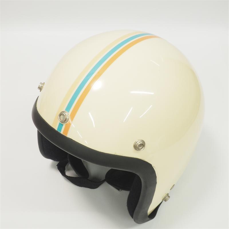 透明シート）ヘルメットラインステッカー 黄青橙 レトロライン 簡単
