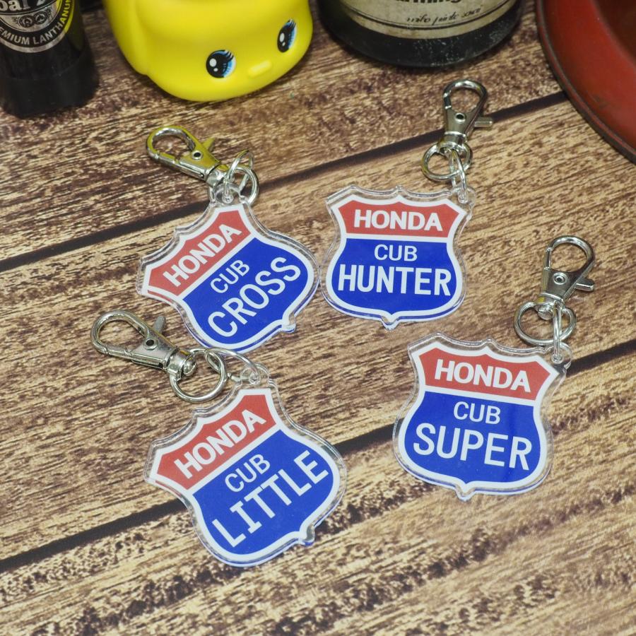 キーホルダー）ホンダ リトルカブ 標識 アクリルキーホルダー 3.5cm