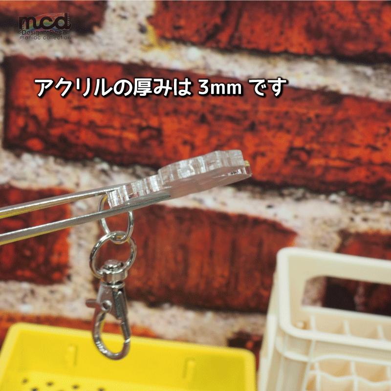反射）ホンダ スーパーカブ 野菜型 アクリルキーホルダー 4cm かわいい