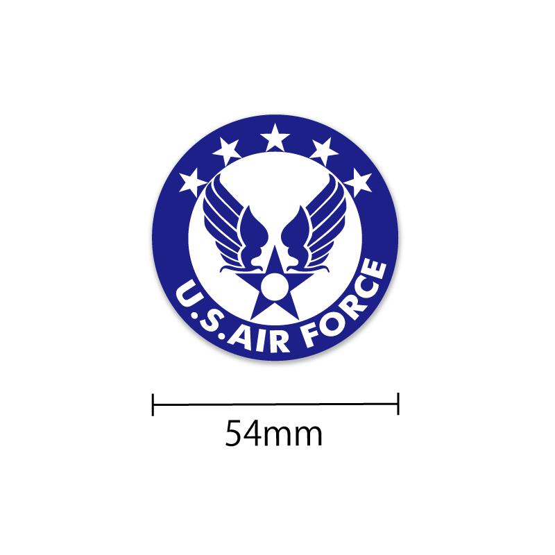 マットタイプ U.S.AIR FORCE アメリカ空軍 缶バッジ ブルー symbol