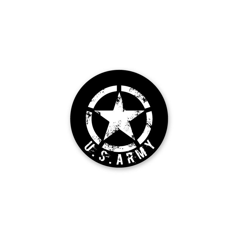 ミリタリー缶バッジ U.S.AIR ARMY アメリカ陸軍 缶バッジ 黒 symbol