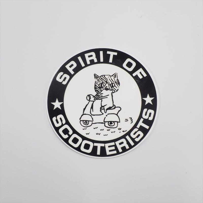 Scooter　スクーター　ステッカー スクーターステッカー scooterists 4cm ネコ 黒猫 シール 防水 原付