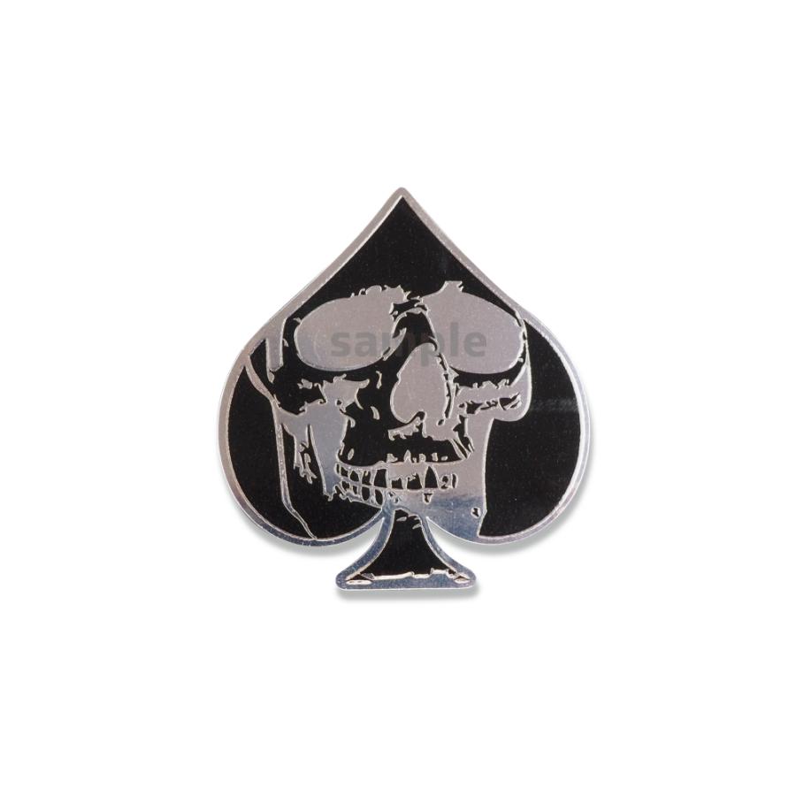 ミラー）エース スカルステッカー スペード 6cm ドクロ 骸骨トランプ