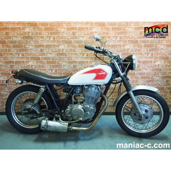 SR400タンク デカール ステッカー MCDtypeHCS 青 : マニアック