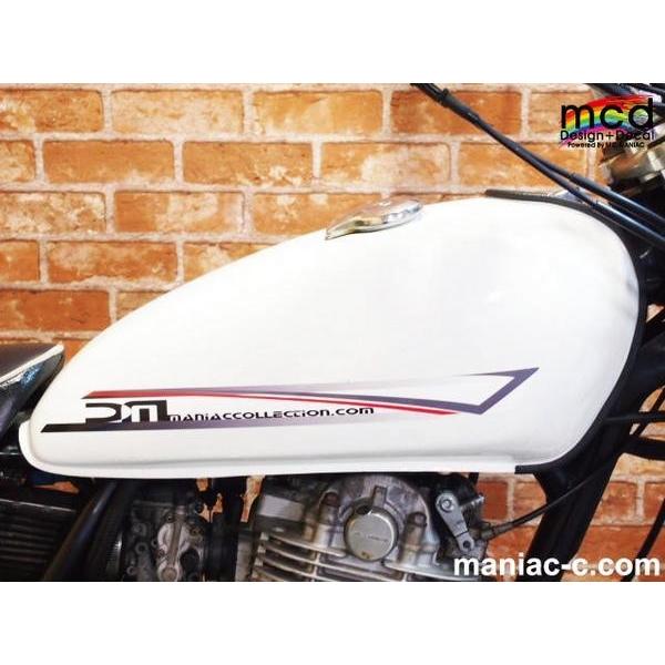 SR400タンク デカール ステッカー MCDオリジナル サイドライン