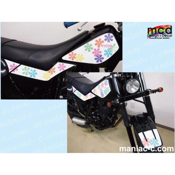 TW200/225用 タンク/サイドカバーデカール ステッカー かわいい