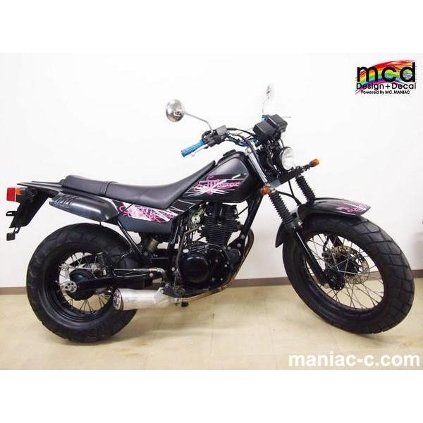 TW200/225用 タンク/サイドカバーデカール グラフィックライン