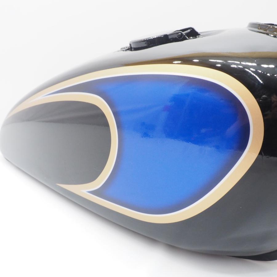 ヤマハ SR400 タンクデカール ステッカー 左右セット ゴールドブルー