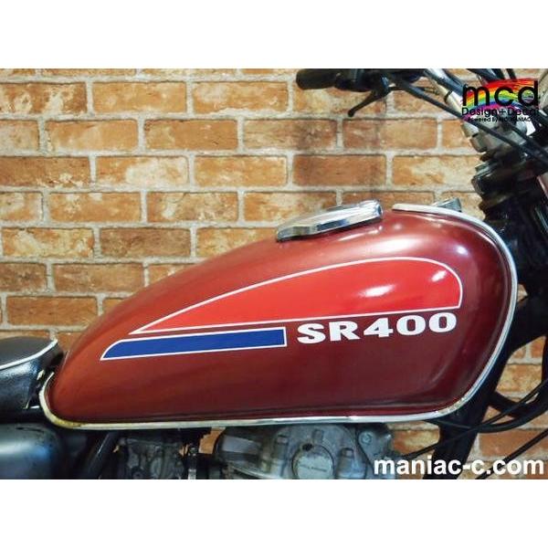 SR400タンク デカール ステッカー MCDtypeSTS 赤/青