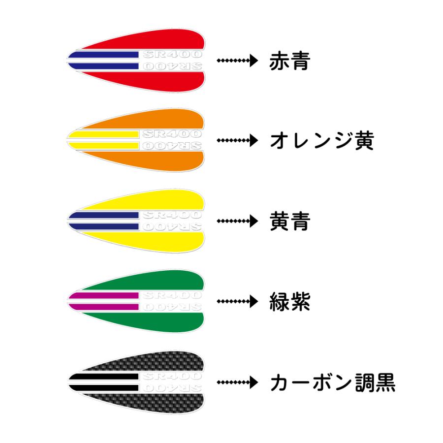 sr400 タンク　GOODS FRPタンク　ステッカー SR400タンク デカール ステッカー MCDtypeSTS 緑/紫 : マニアック