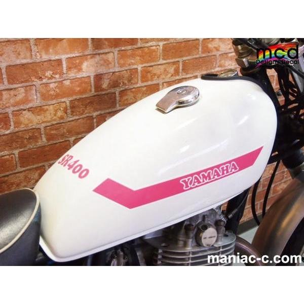 SR400タンク デカール ステッカー MCDtypeSTH ピンク : マニアック
