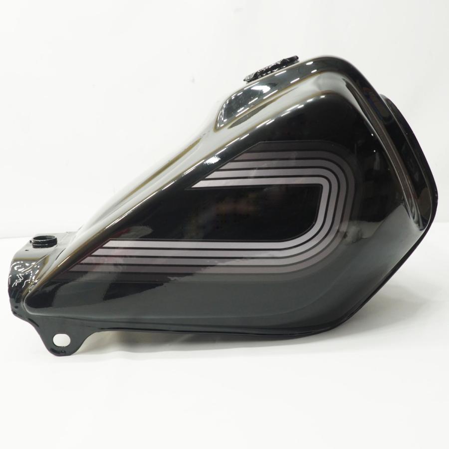 ヤマハ TW タンク シルバー シルバーライン ステッカー （黒） ヤマハ TW200 TW225 タンク