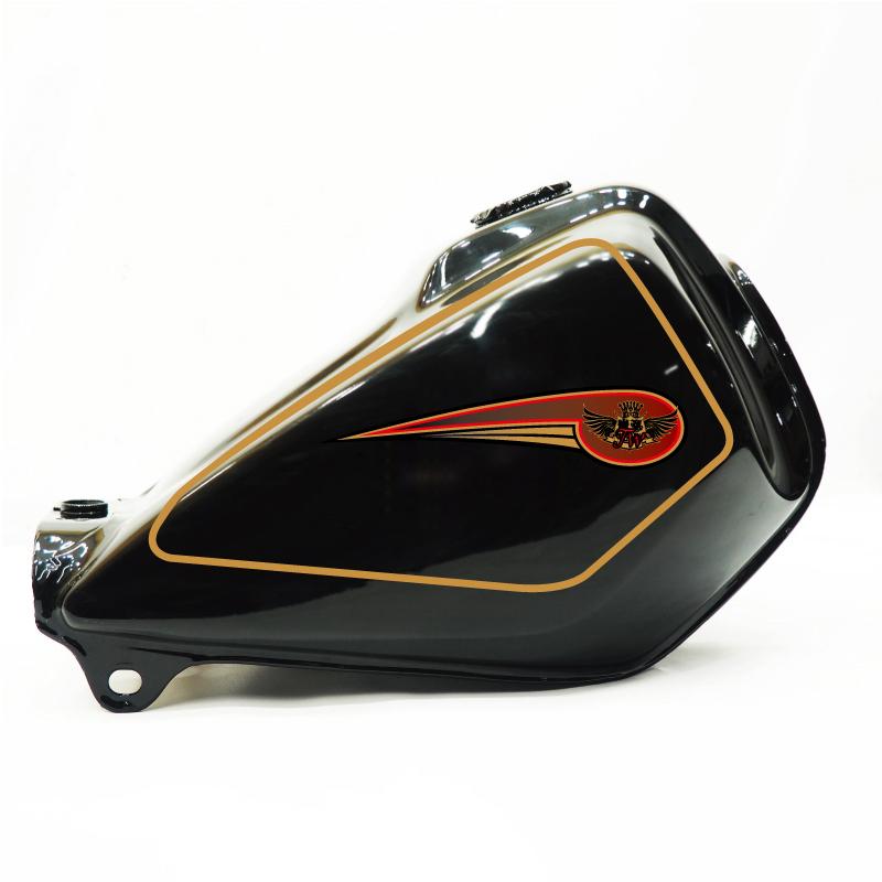 ゴールドライン ステッカー 黒縁 ヤマハ TW200 TW225 タンク