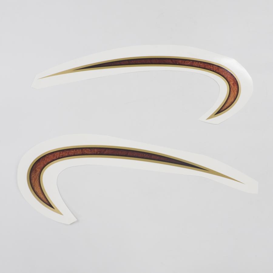 ヤマハ SR400 カスタムステッカー タンクライン ゴールド レッド