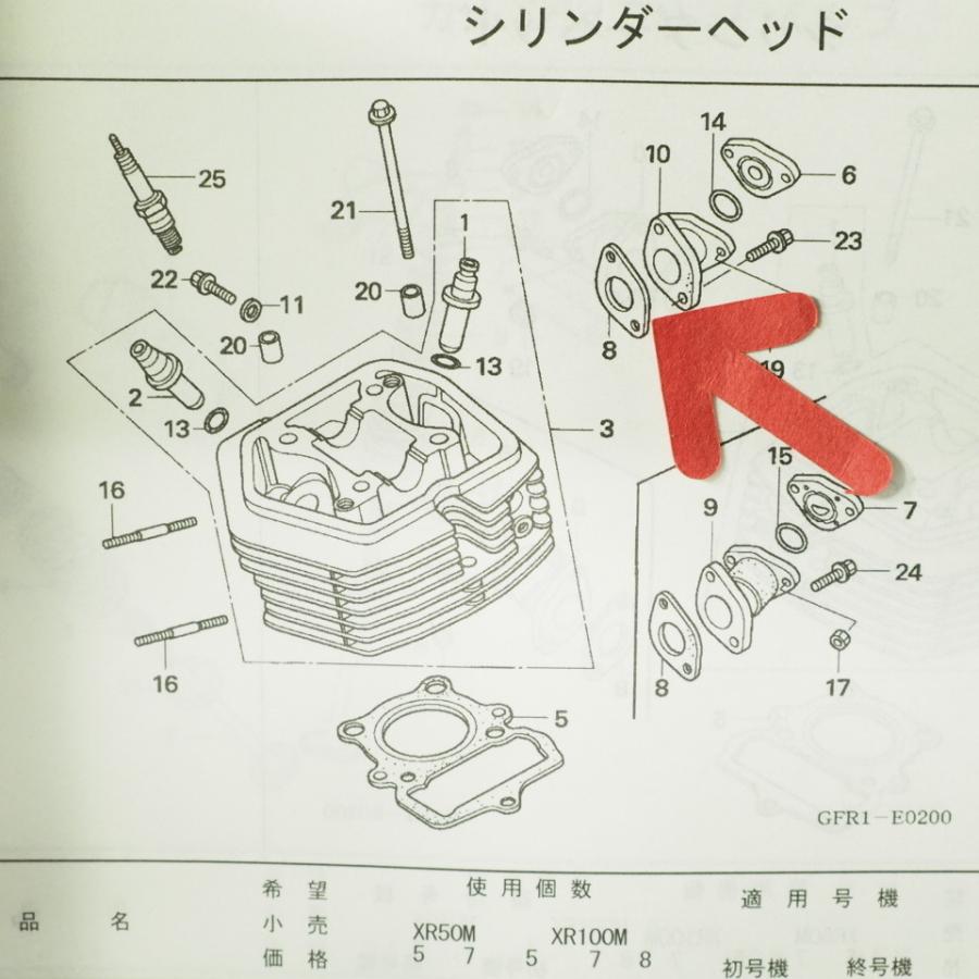 XLR80R インレットパイプ ガスケット HD10-100 : マニアック