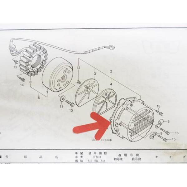 RVF400 ジェネレーターカバー ガスケット NC35 : マニアック