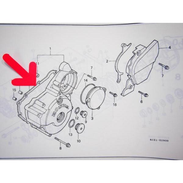 XR250 モタードスペシャル XRバハBAJA L.クランクケースカバー ガスケット MD30-150~174 |  | 02