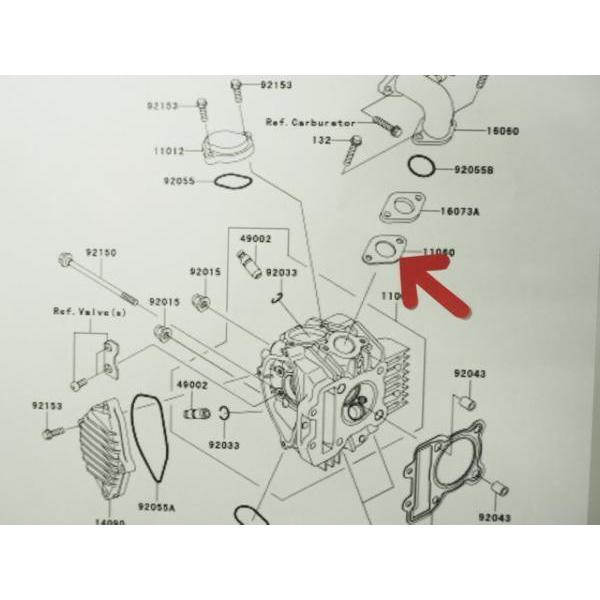 KSR110 インテークパイプ ガスケット KL110-A3 : マニアック