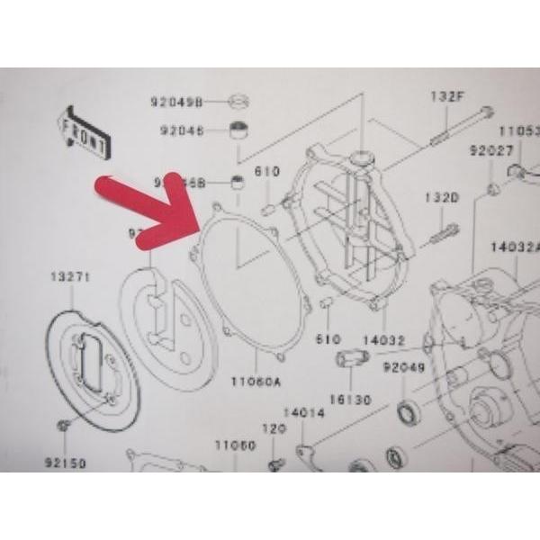 D-トラッカーX クラッチカバーアウター ガスケット KLX250-V8F D-トラッカーX クラッチカバーアウター ガスケット KLX250-V8F