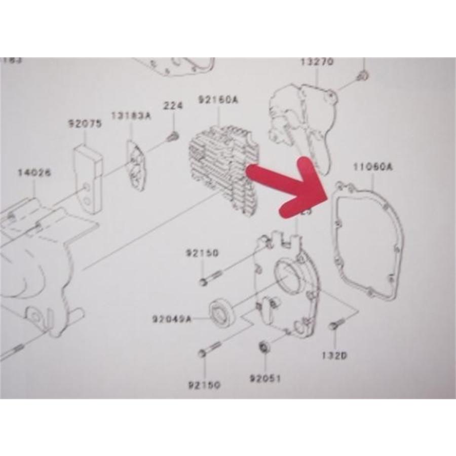 GPZ750/GPZ750F ミッションカバー ガスケット ZX750-A1/A2