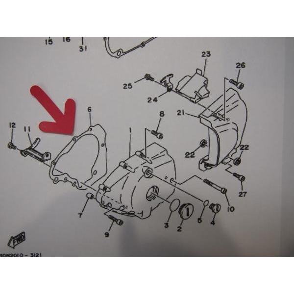 XV250Sビラーゴ 左クランクケースカバー ガスケット 3DMF : マニアック
