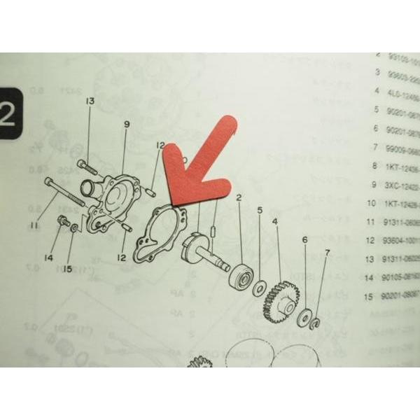 同じもの 3点 R1-Z ウォーターポンプカバー ガスケット 3XC3 ハウジングカバー