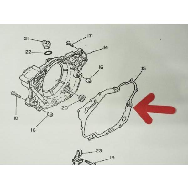 SRX250/F 84年 右クランクケースカバー ガスケット 51Y/52E
