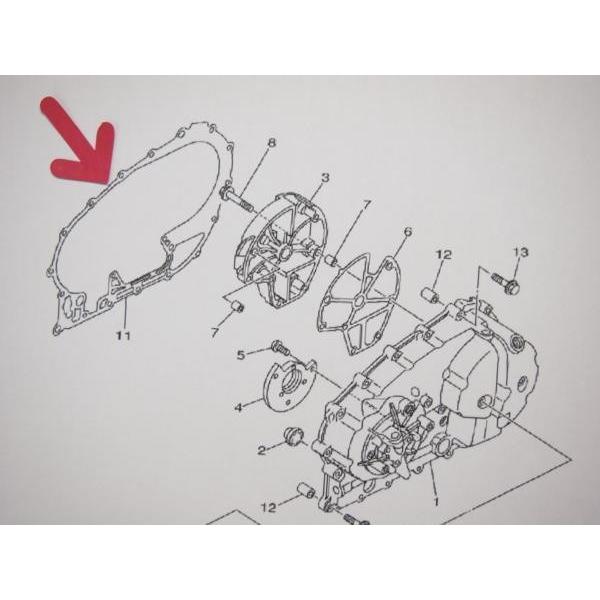 XP500 TMAX 02-06年 クランクケース ガスケット 5GJ4/8/C T-MAX