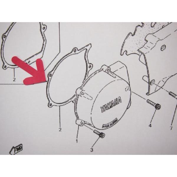 SR400 1987年 左クランクケースカバー ガスケット 2H60 2H6