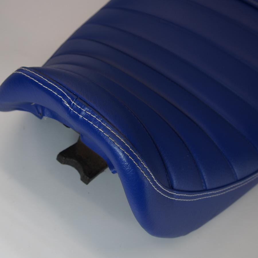 バリオス1 ZR250A タックロールシート 青 ダブルステッチ 加工後