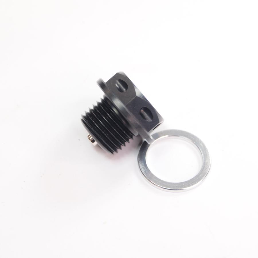 Screw oil drain hexagonal with flange SIP black mat for Lambretta