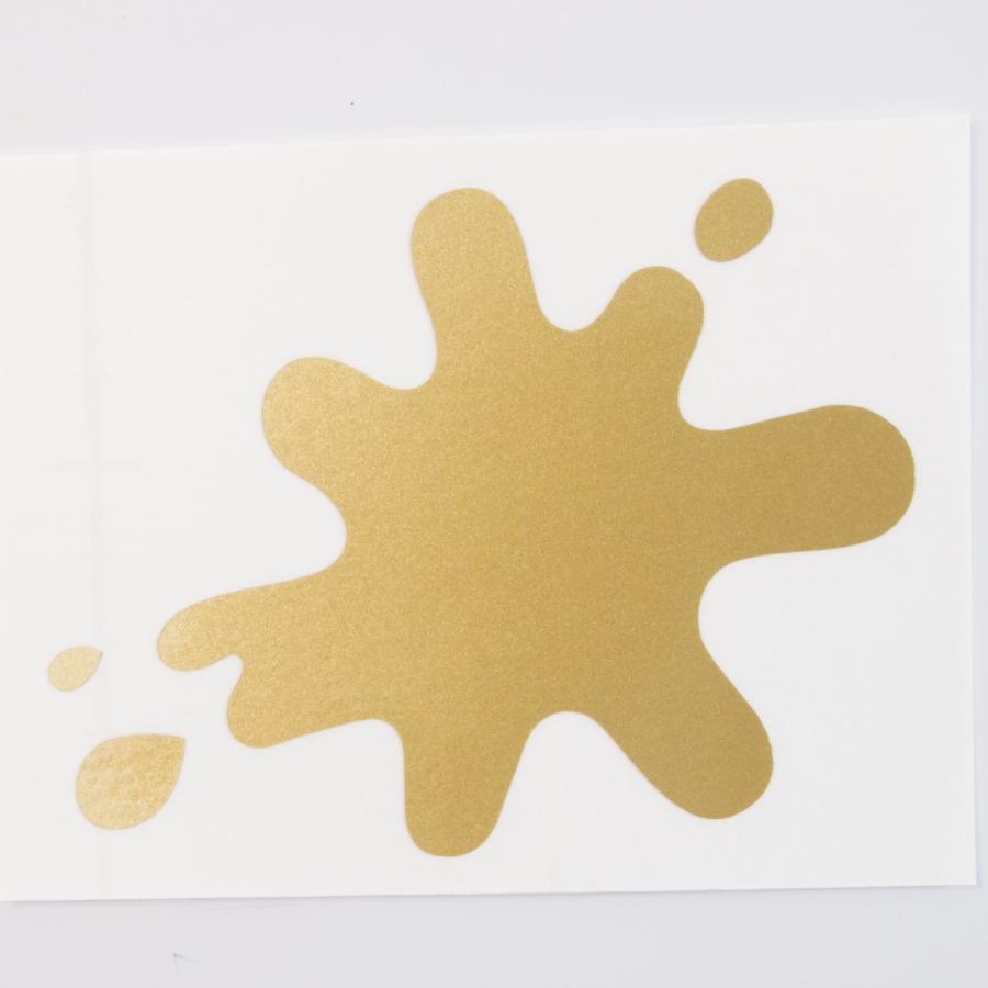 Sticker -LAMBRETTA ink spot- DL GP - gold ランブレッタ インクスポットステッカー ゴールド 金 ...