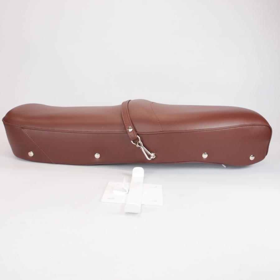 Seat -BGM PRO Pegasus with badge and riveted- Lambretta LI LIS SX TV DL GP - brown ランブレッタ ペガサスシート 茶_2