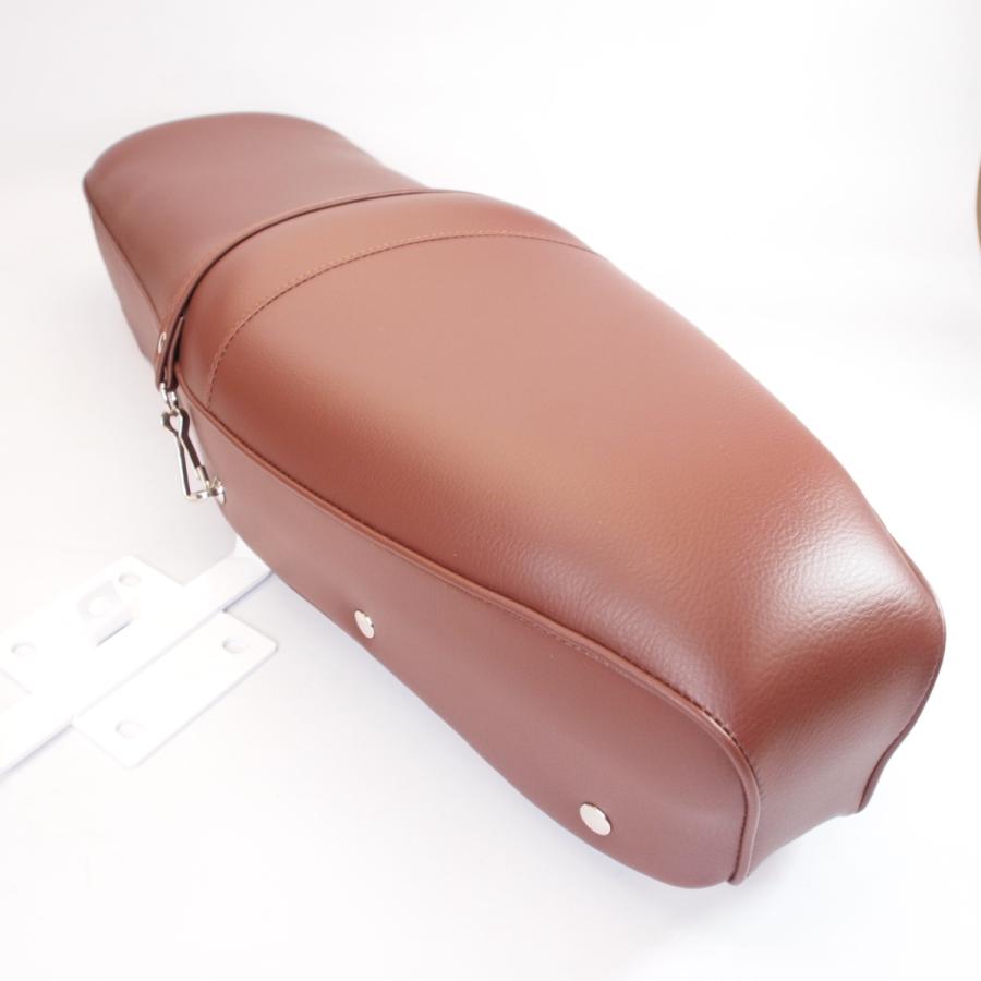 Seat -BGM PRO Pegasus with badge and riveted- Lambretta LI LIS SX TV DL GP - brown ランブレッタ ペガサスシート 茶_3