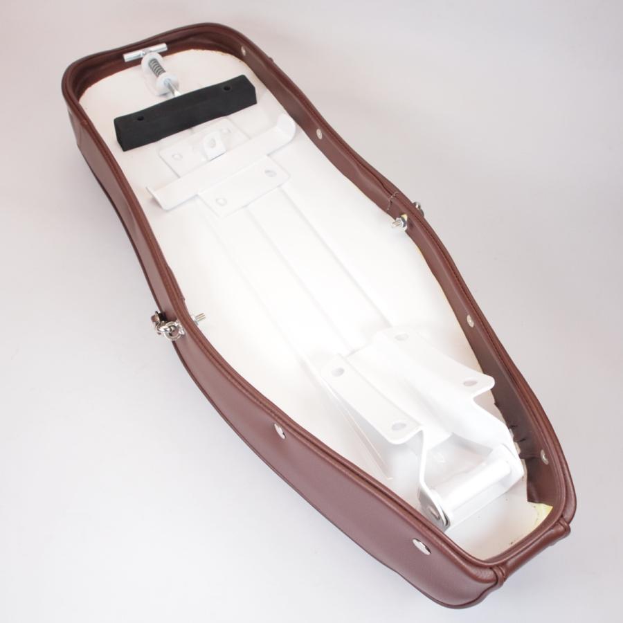 Seat -BGM PRO Pegasus with badge and riveted- Lambretta LI LIS SX TV DL GP - brown ランブレッタ ペガサスシート 茶_4