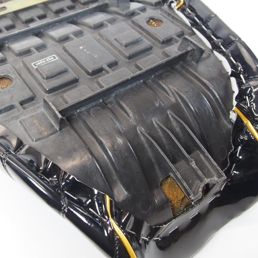 バリオス1 ZR250A チョビ三段シート 黒エナメル 金パイピング
