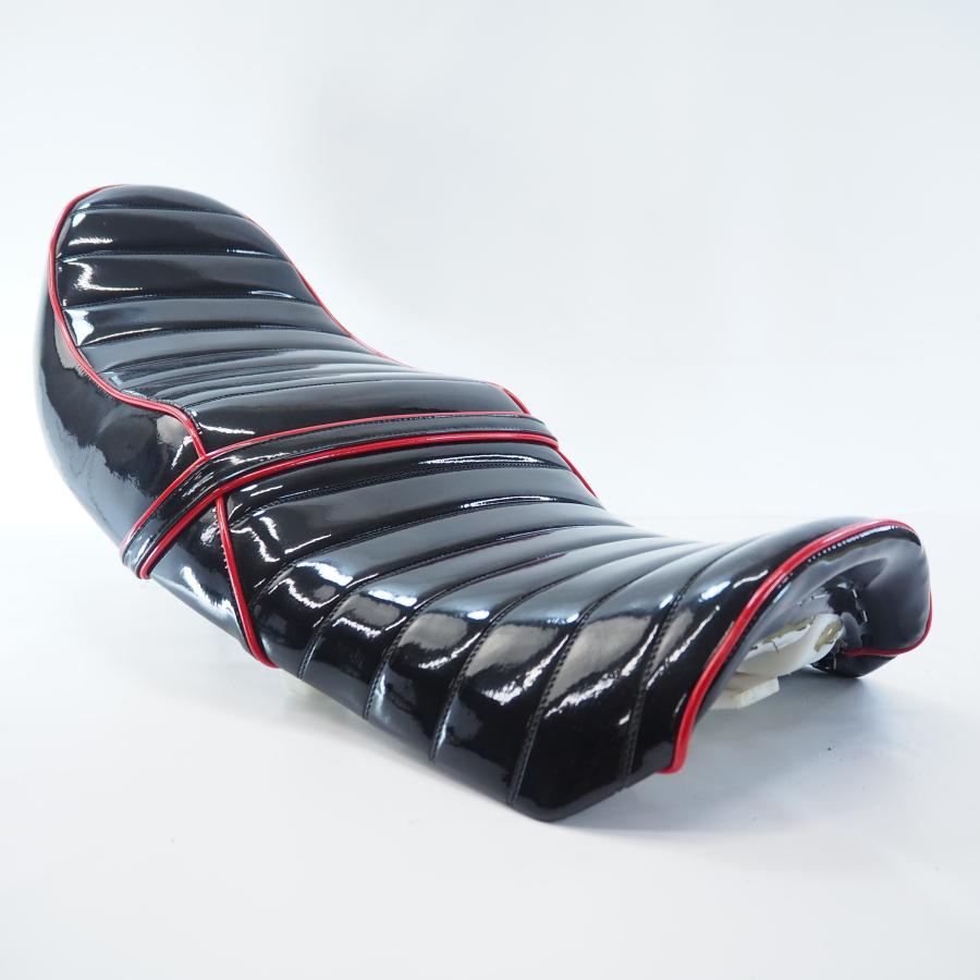 XJR400R RH02J 98-08年 4HM9 チョビ三段シート 黒エナメル 加工後未