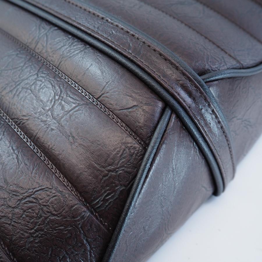 ゼファー750 ZR750C アンコ抜き タックロールシート 焦げ茶x黒