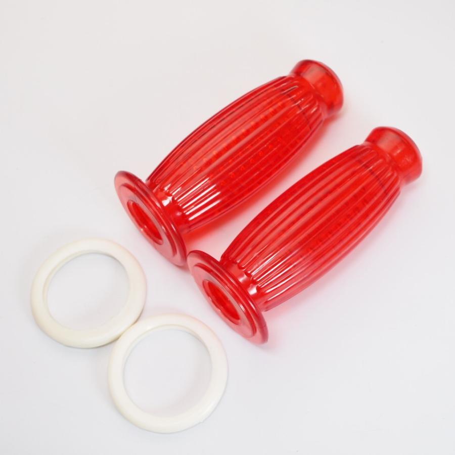 Pair of grips -BUBBLE Superflex 24mm red SuperFrexタイプ