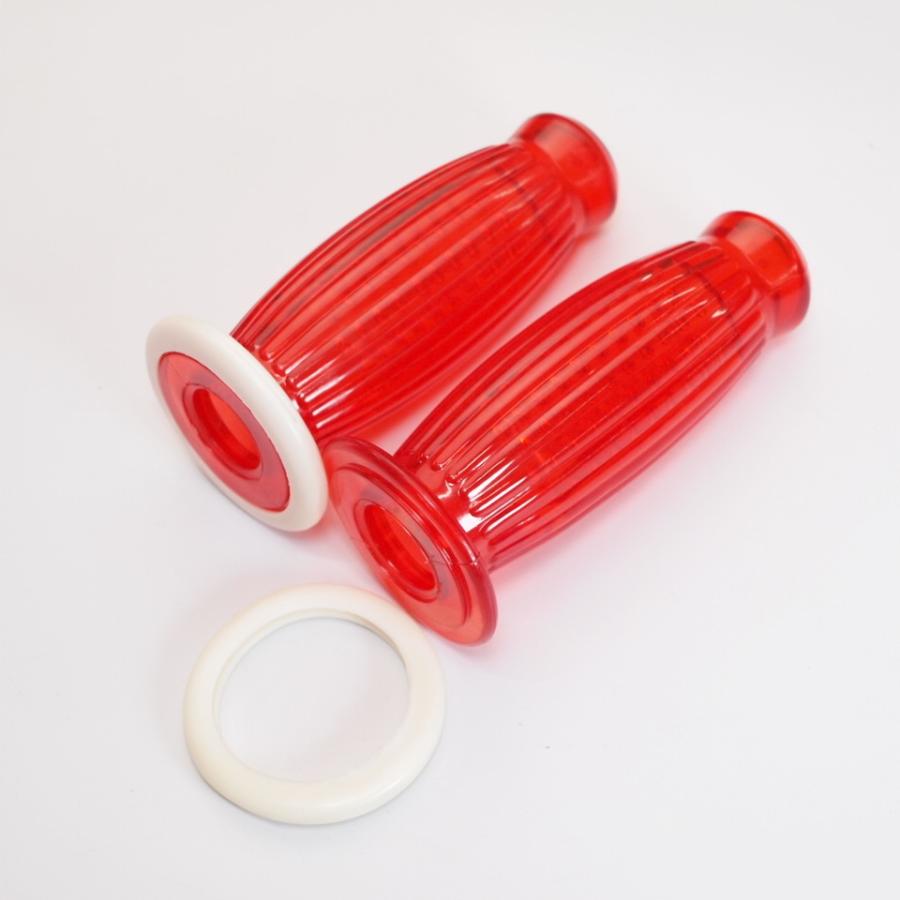 Pair of grips -BUBBLE Superflex 24mm red SuperFrexタイプ グリップ