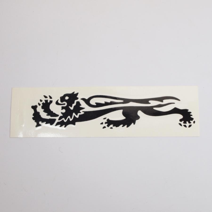 Sticker MALOSSI Lion Left Black 140x32mm マロッシ ライオン