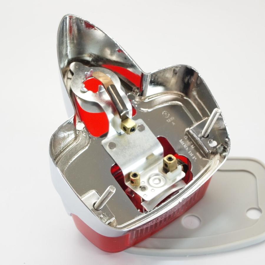 Taillight -SIEM Vespa GS- metal - Chrome / red ベスパ