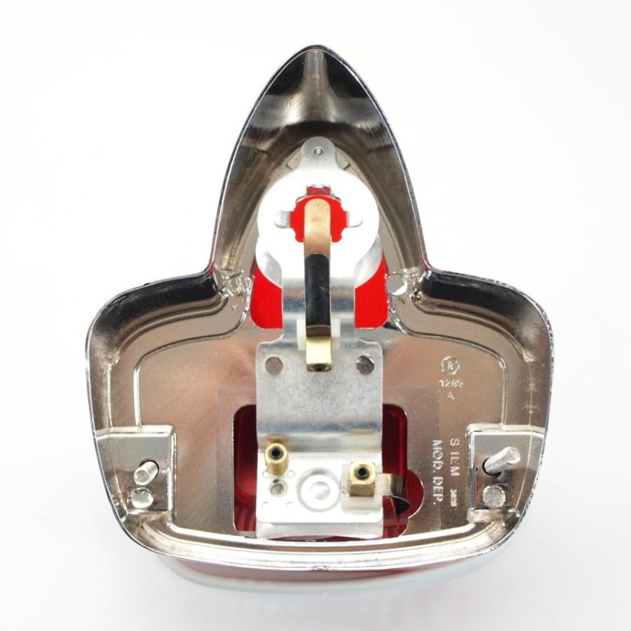 Taillight -SIEM Vespa GS- metal - Chrome / red ベスパ