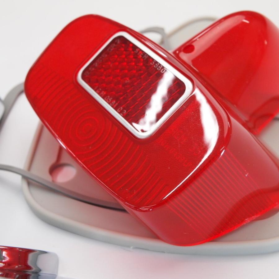 Taillight -SIEM Vespa GS- metal - Chrome / red ベスパ