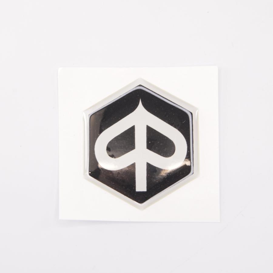 3D Sticker Vespa Piaggio hexagonal black/clear for Scooter