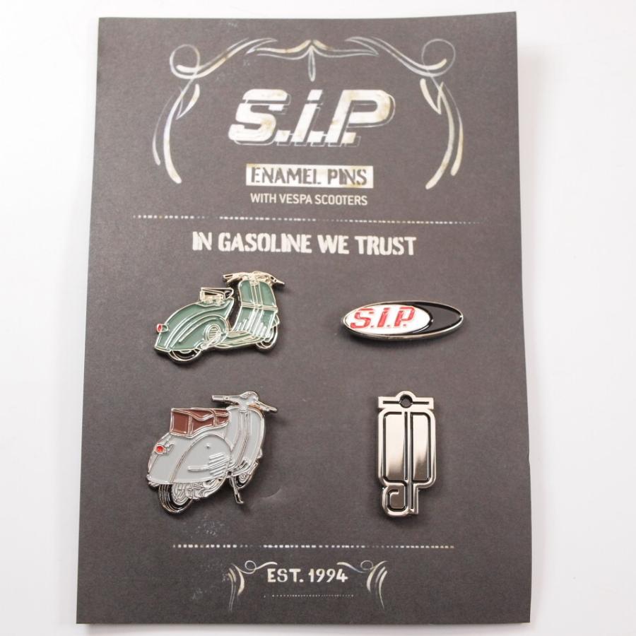 Pin Set SIP with Vespa scooters GS150 Faro Basso ベスパ ピンズ