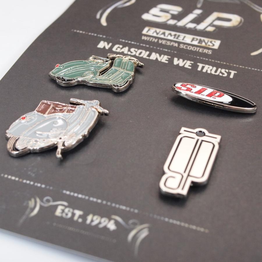 Pin Set SIP with Vespa scooters GS150 Faro Basso ベスパ ピンズ