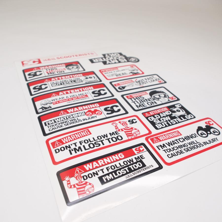 Sticker set -SCOOTER CENTER - DIN A5 スクーターセンター ステッカー シール デカール VESPA ベスパ ...